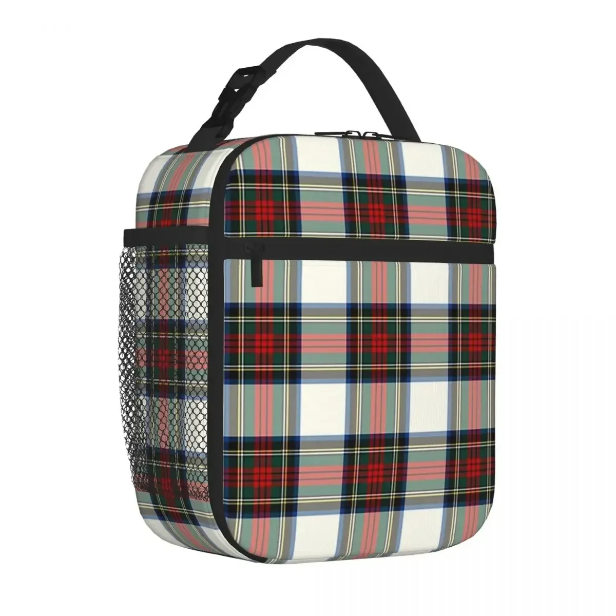 Clan Stewart Dress Tartan Lunch Bags Insulated Lunch Tote Portable Thermal Bag Resuable Picnic Bags for Woman Work Children