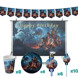 Baldur's Gate 3 Birthday Party Decorations x Game Theme Supplys Banner Cups Plates for kids Baldur Gate