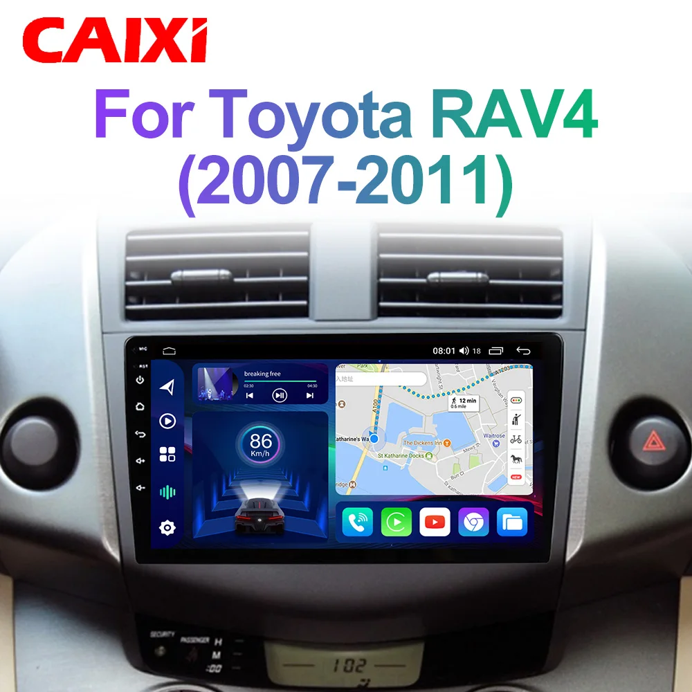 CAXI GX9 Car Radio Android 12 Carplay For Toyota RAV4 Rav 4 2001-2005- 2013 Multimedia Player Navigation gps Stereo 2 din 2din