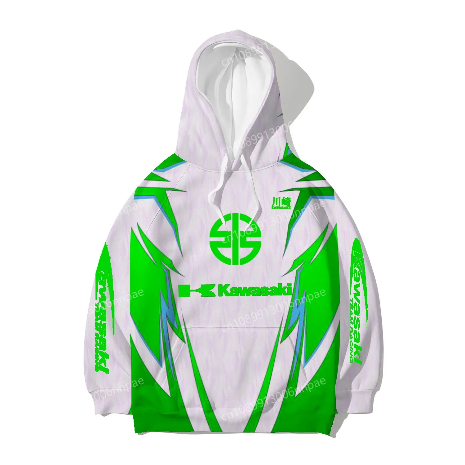 

/Kawasaki Толстовка для экстремальных видов спорта, мужская одежда унисекс, мотоциклетная форма, толстовка большого размера, высококачественная мужская уличная приключенческая толстовка