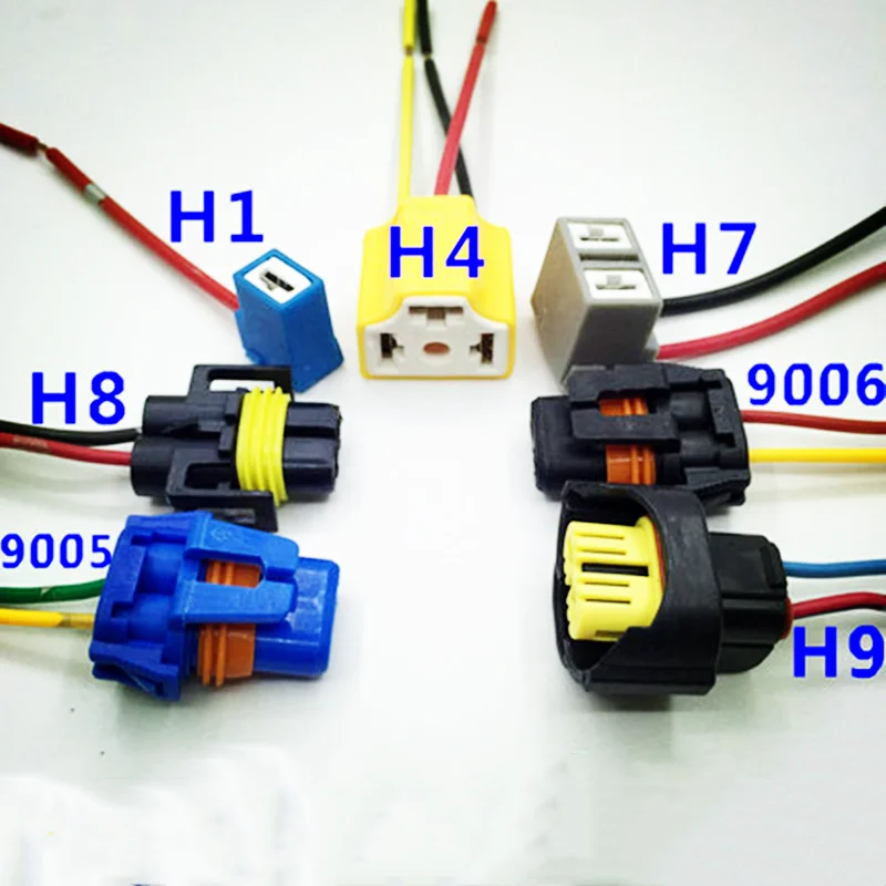 

H1/H3/H4/H7/H8/H11/9005 Automobile headlights fog bulb plug high temperature resistance ceramic socket holder H9