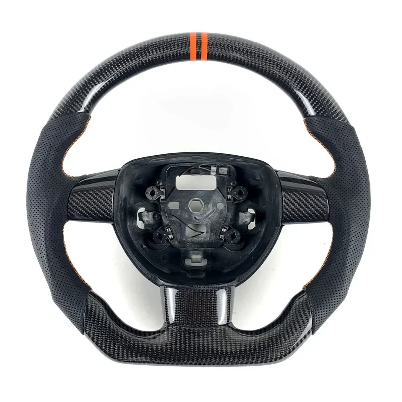 

Customized Car Steering Wheel FOR Ford Focus MK2 2007 2008 2009 2010 2012 Carbon Fiber Handmade Leather Steering Wheel