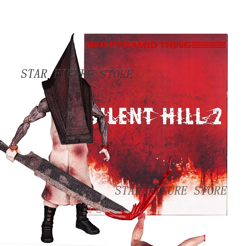 

Фигурка MEZCO с головой пирамиды Silent Hill 2 Red Pyramid Thing, фигурка ONE: 12 коллекций, настольные украшения, 17 см, модель из ПВХ, игрушка