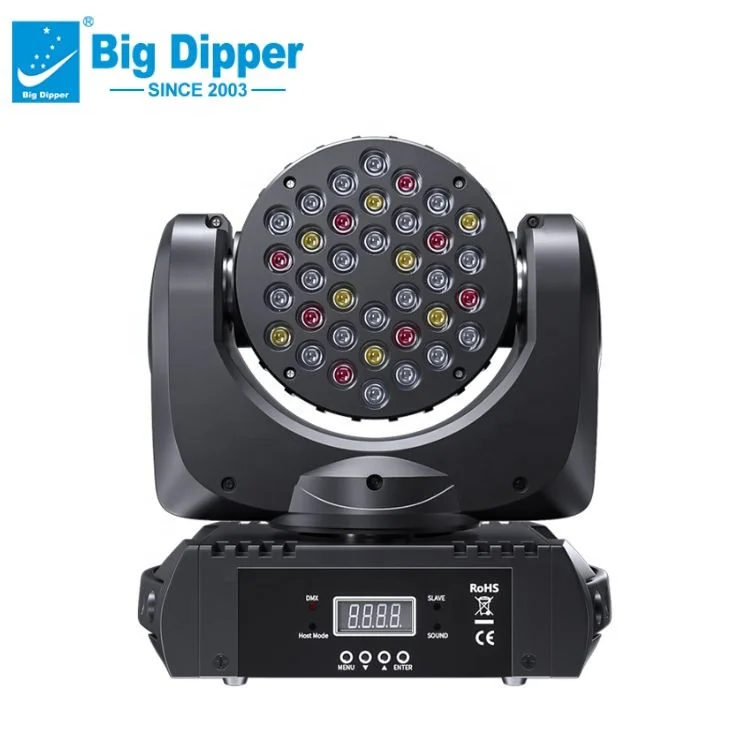 Big Dipper LM108 36*3w RGBW led moving head wash light moving head stage lighting system dmx disco lights for club