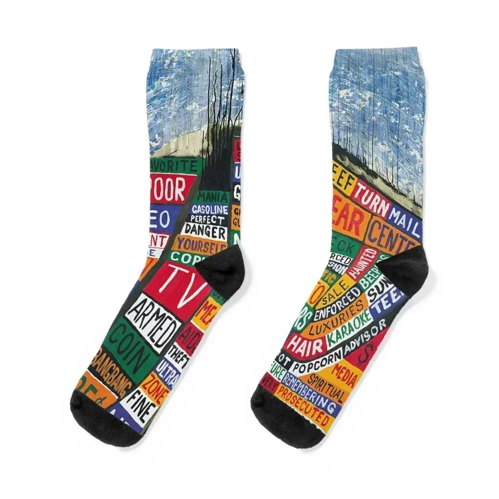 Ok Computer In Rainbows Amnesic Kid A Limbo Socks cool FASHION cartoon luxe Designer Man Socks Women's