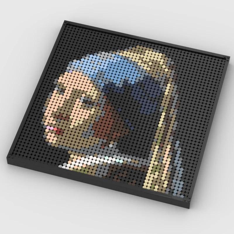 2711pcs MOC Girl a Pearl Earring Art Photo Arted Model Building toy blocks Assemble Christmas gift creative Brick Kids Birthday