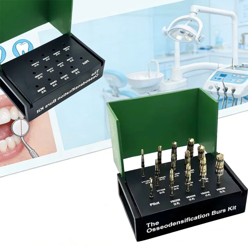 Dental Implant Surgical Kit 13PCS Osseodensification Burs Sinus Lift Drills Driver Set Dentist