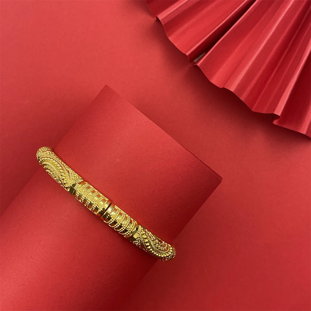 Pulsera Shunfeng Shunshui Wave, Combinación de Cuentas de Arroz, Pulsera Chapada en Oro, Regalo de Boda, Joyería de Tres Tonos de Oro