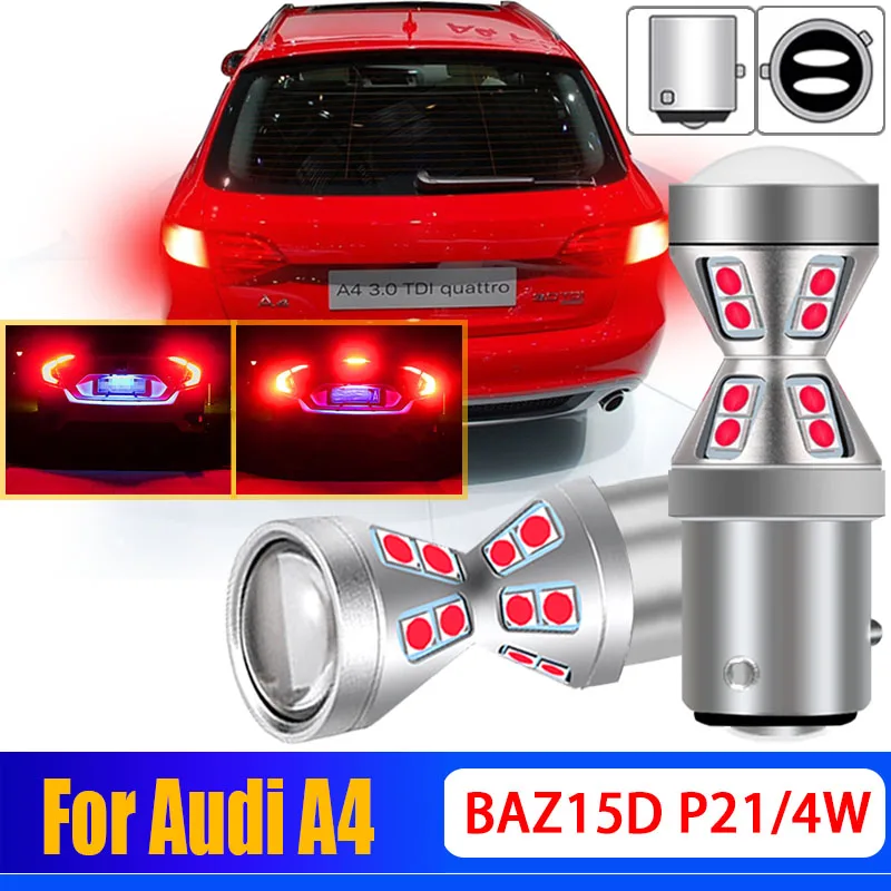 

2X High Bright Canbus Error Free 1157 P21/4W 566 Stop Brake Light Bulb BAZ15d For Audi A4 2.0 TFSI 3.0 2.7 TDI quattro 2000-2009