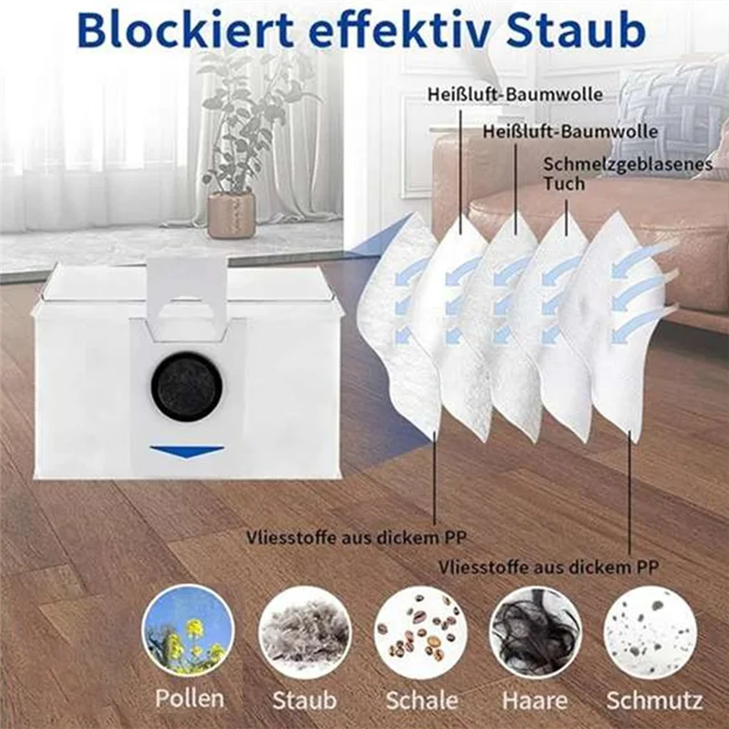 AC39-17 шт. для Ecovacs T30S / T30S AI / T30S COMBO / T30S PRO / T30S PRO OMNI Замена деталей робота-пылесоса