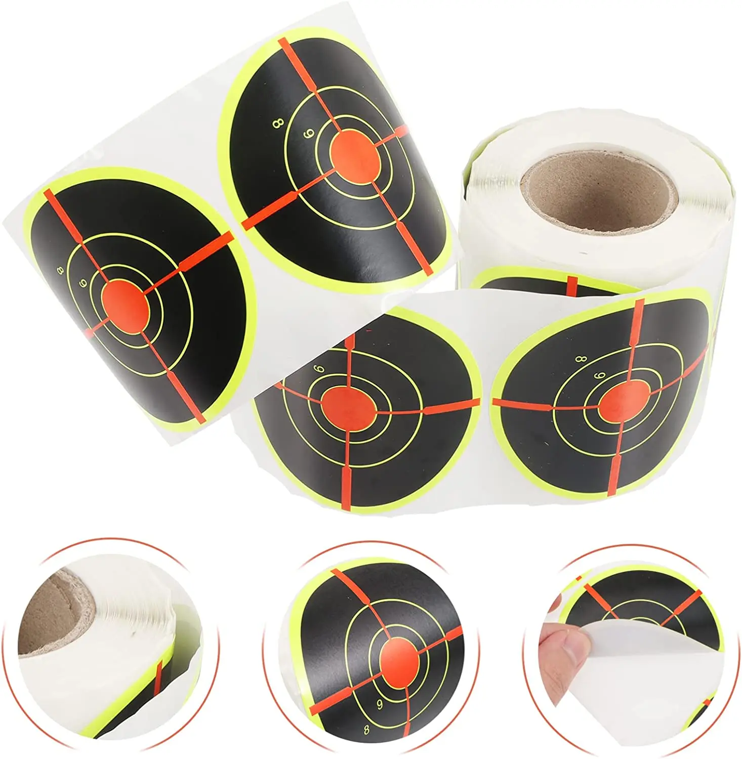 200pcs/Roll Shooting Training Splatter Target Stickers Practice Target Paper Self-adhesive Sports Target Labels for Shooting