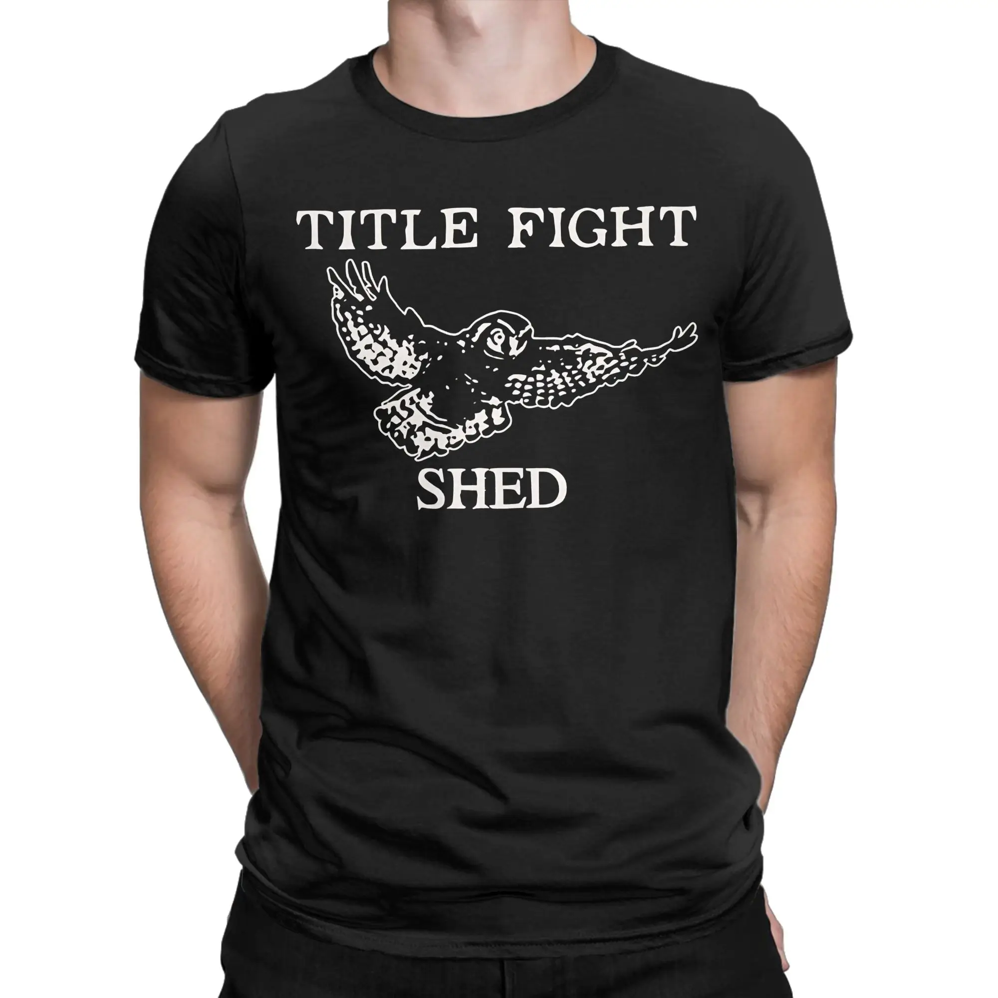 Men's T-Shirts Title Fight Shed Owl Funny Cotton Tee Shirt Short Sleeve  T Shirt Round Neck Tops 4XL 5XL 6XL