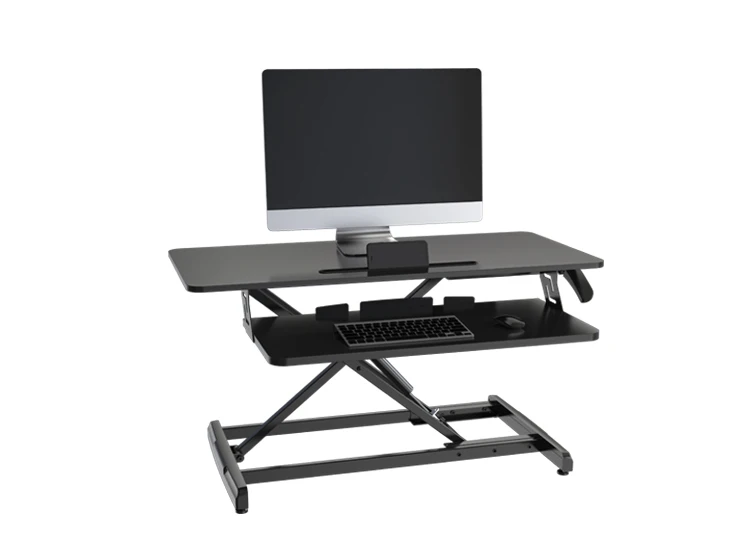 V-mount electric vertical desk converter, height-adjustable vertical desktop riser, electric desktop riser