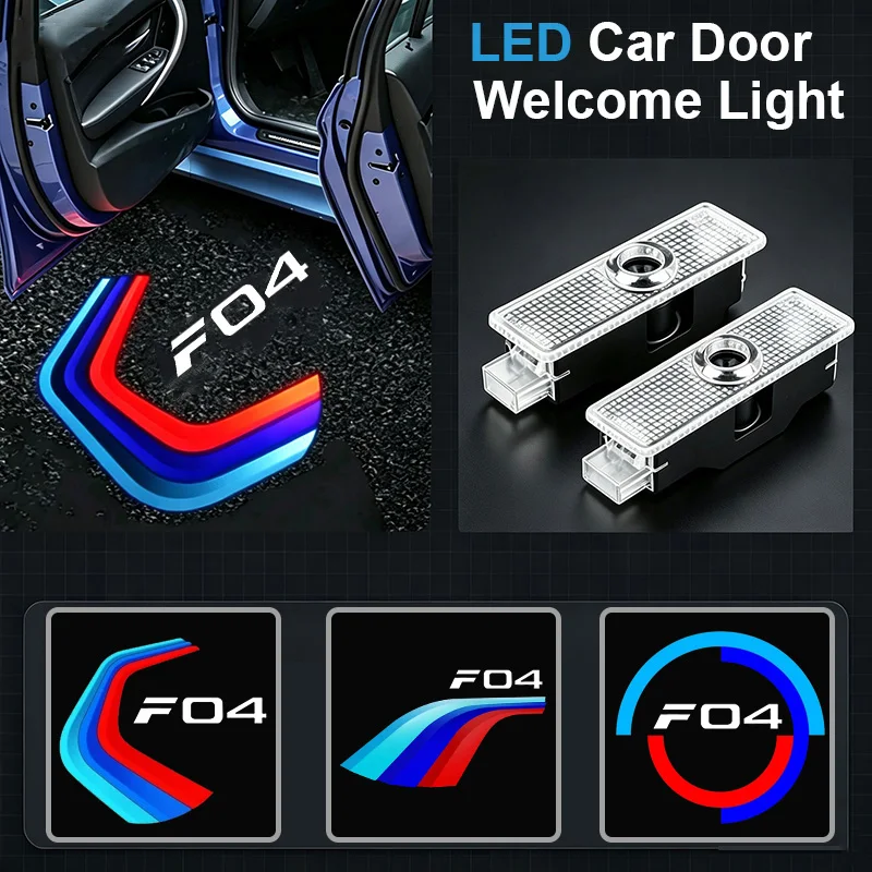 2PCS LED Car Door Welcome Lights For BMW F04 2009-2015 7Series F01 F02 F03 F04 ActiveHybrid 7 Projector Shadow Lamp Accessories