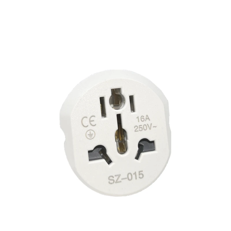 EU Plug Adapter 16A 250V Travel Adapter Converter 2 Round Socket High Quality Universal AU US UK CN To EU KR Wall Socket Outlet