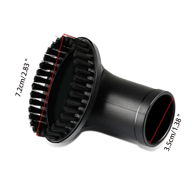 Petite brosse d'aspiration poussière pour aspirateur, brosse ronde noire remplacement, outil nettoyage du faciles
