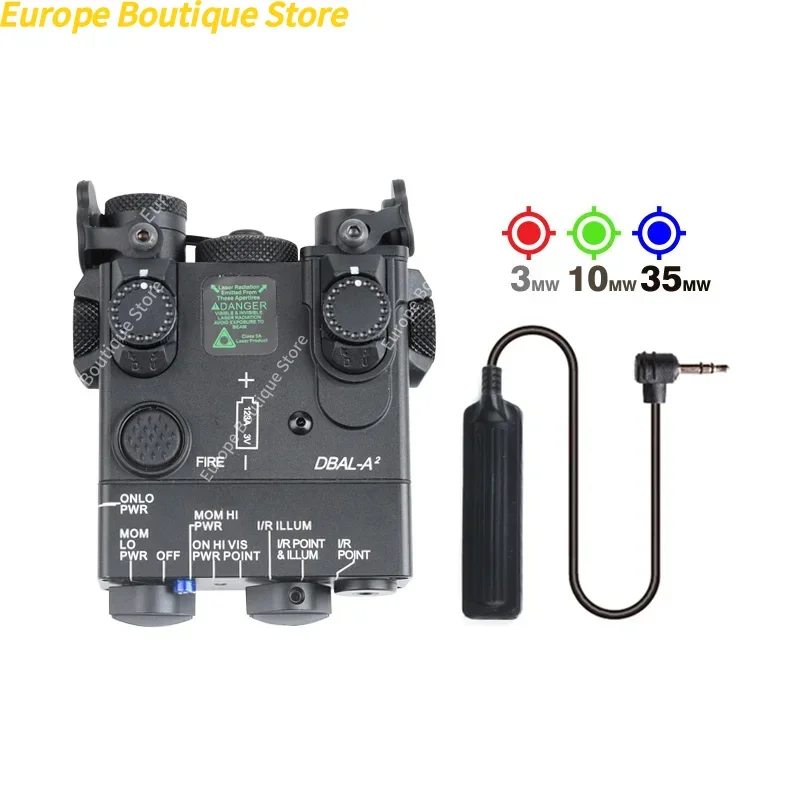 2026 NEW PEQ-15 DBAL-A2 Tactical Battery Box Green Laser IR LED Flashlight Strobe with Pressure Switch 20mm Rail Accessory