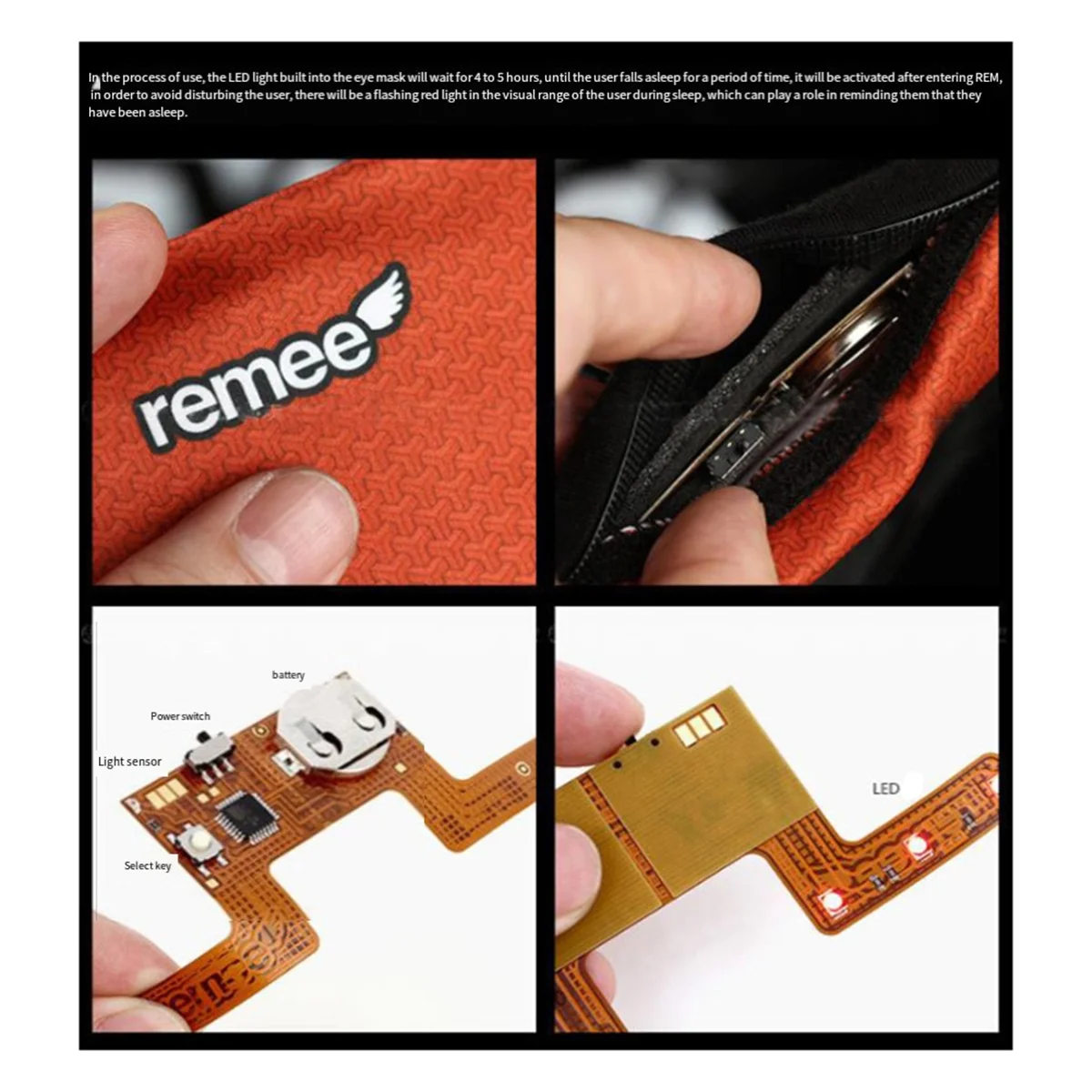 قناع A20M Lucid Dream Mask قناع عين ثلاثي الأبعاد لتظليل النوم للتحكم في الحلم الداكن، غطاء عين ليلي مريح وقابل للتعديل C