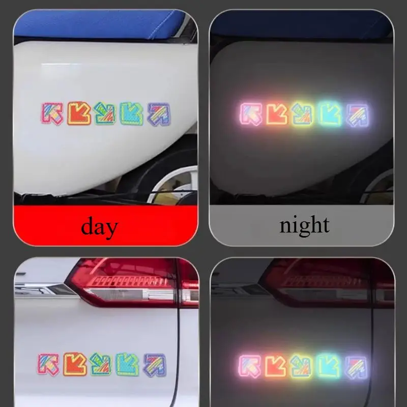 Diamond Reflective Stickers-Colorful Geometric Decals for Home Décor,Removable Wall & Furniture Accents,Day-to-Night Sparkle