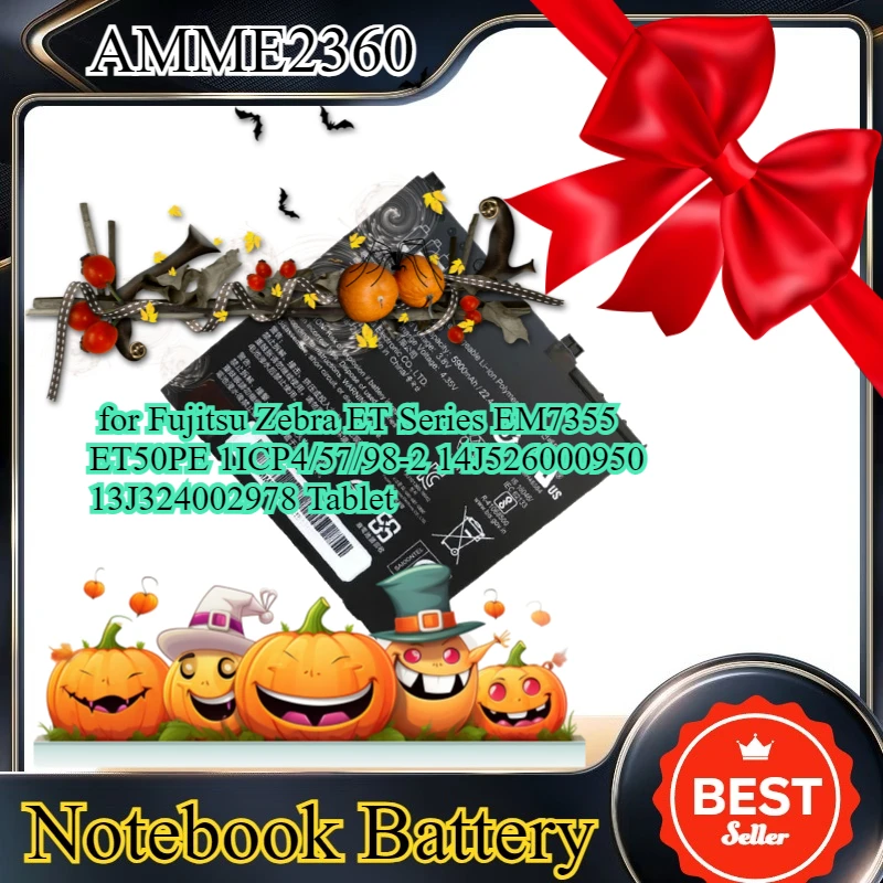 

Новая батарея для ноутбука AMME2360, 22,4 Вт·ч, для Fujitsu Zebra ET Series EM7355 ET50PE 1ICP4/57/98-2 14J526000950 13J324002978, планшет