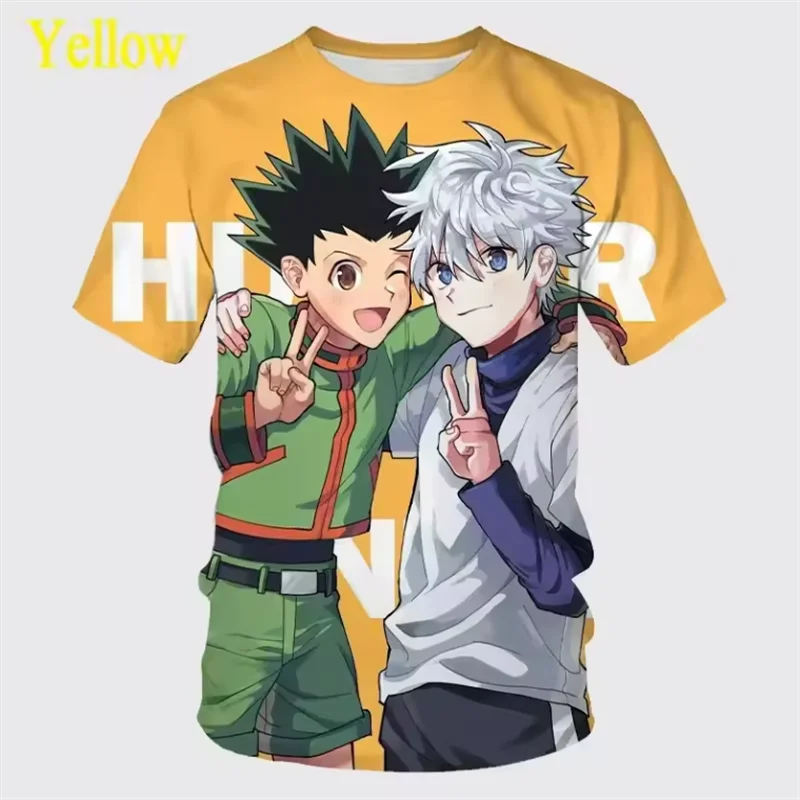 

Impression 3D Anime Hunter X Hunter Harajuku Streetwear T-shirts unisexes mode d'été T-shirt à manches courtes pour hommes décon
