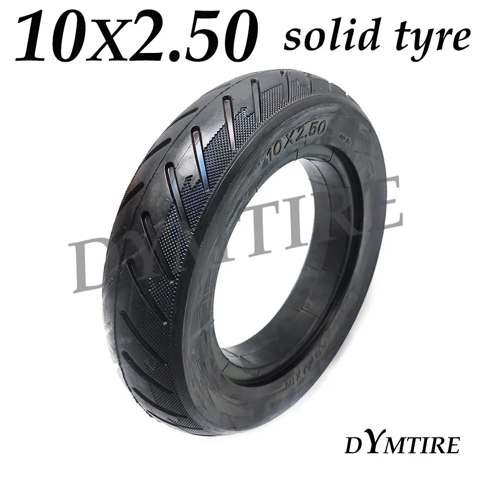 10x2.50 Solid Tire for Electric Scooter 10 Inch Non-Inflatable Explosion-Proof Tubeless Tyre