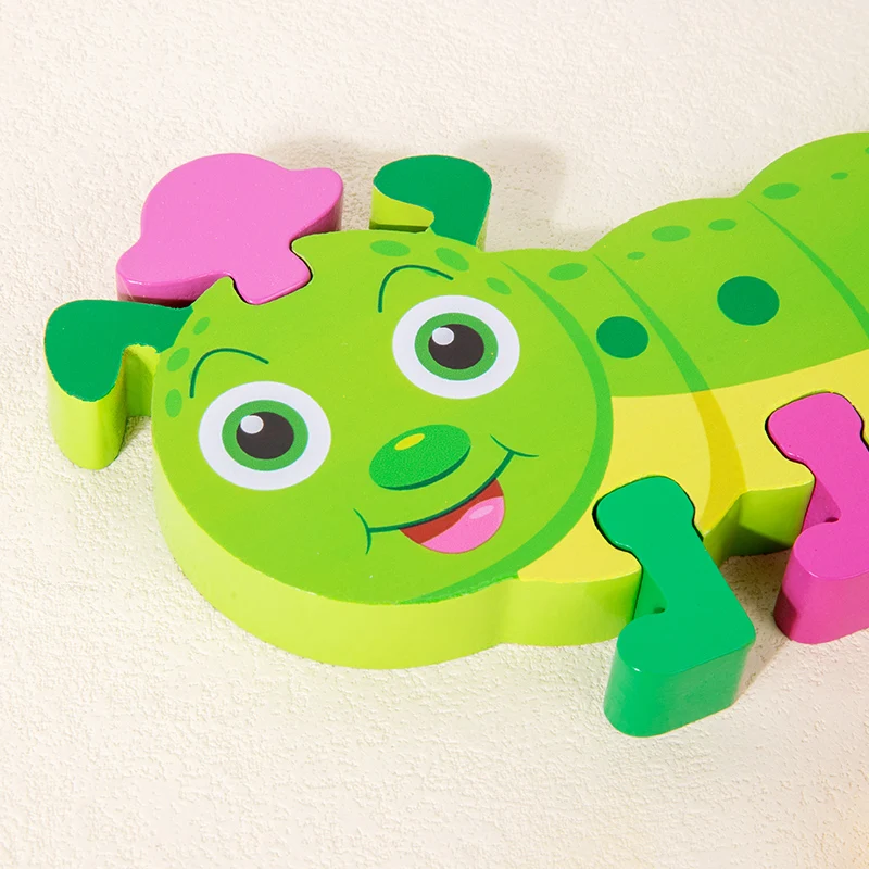 Wooden Caterpillar Montessori Creative Toy Color Matching Game Kid Fine Motor Skills Educational Toy Hand Eye Coordination Gifts - Image 5