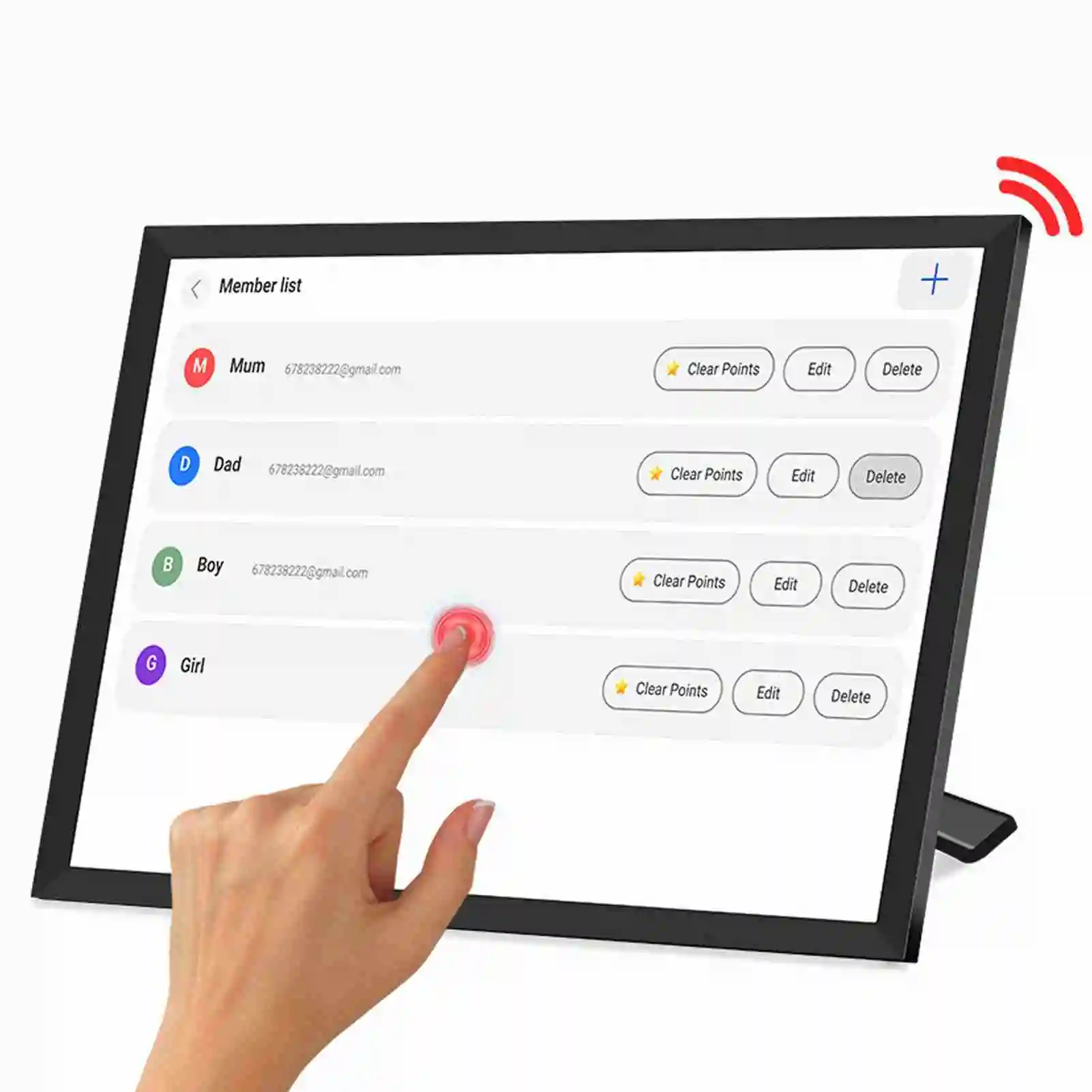10.1in Smart Digital Calendar and Planner HD Touchscreen Smart Calendar with Chore Chart for Family