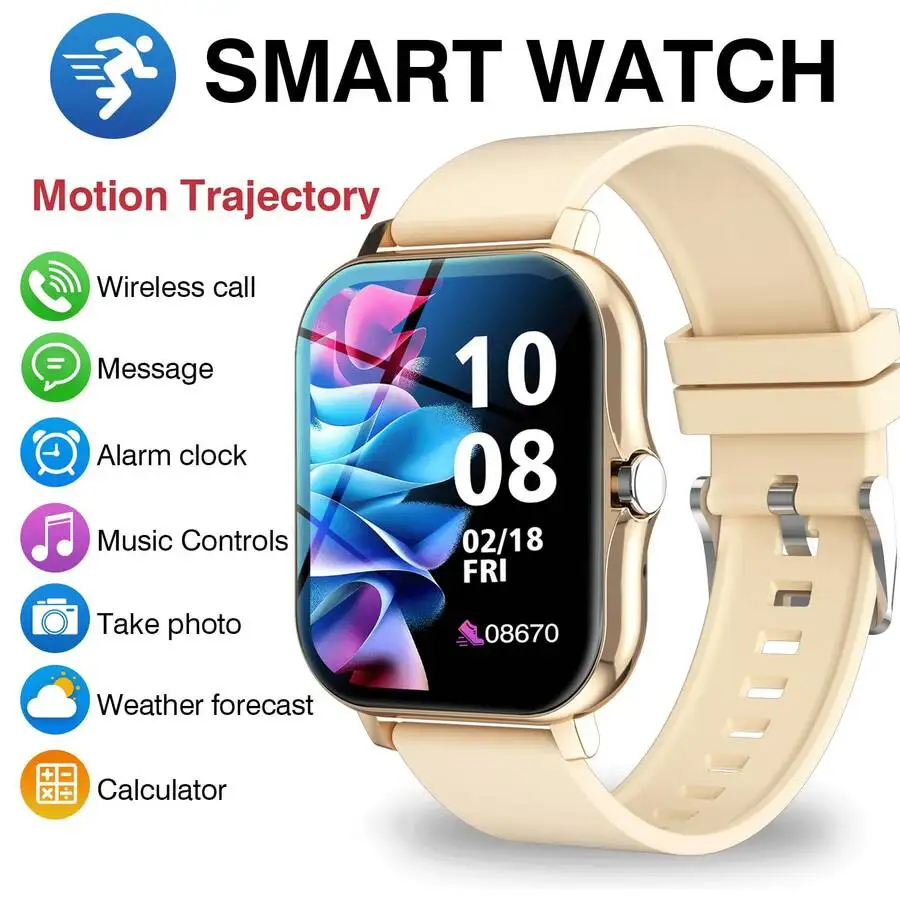 Smart Watch With Wireless Calling - Call Answer/Reject, 100+ Sports Modes, Fitness Tracker & Activity Data Tracking,