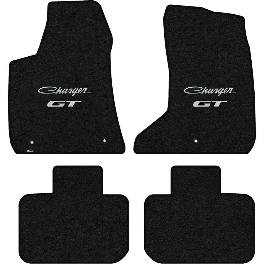 

Нестандартные коврики для Dodge Charger AWD 20182023, комплект из 4 предметов с дизайном логотипа, темно-серый цвет, прочный и водостойкий