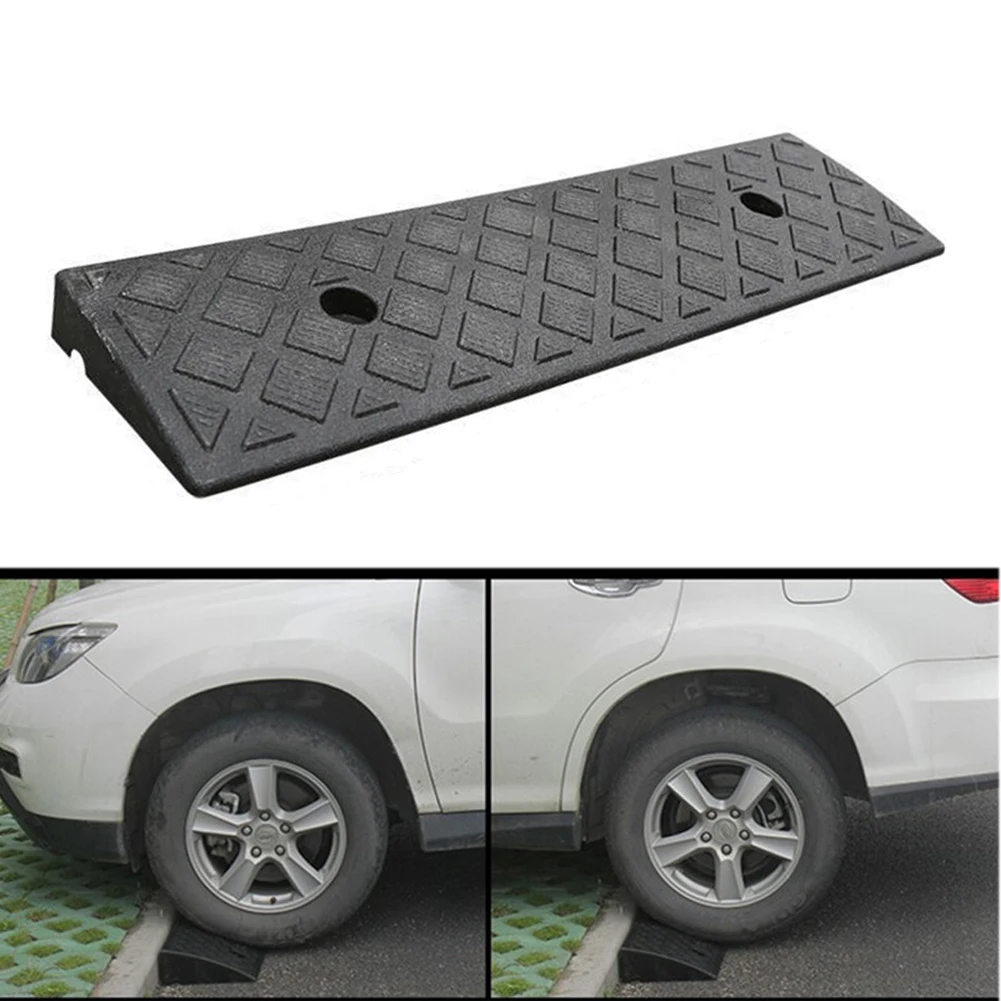 1pc Plastic Kerb Ramp Non-Slip Threshold Ramp 30mm Height For Cars Bicycles Wheelchairs Going Uphill Smooth Transitions