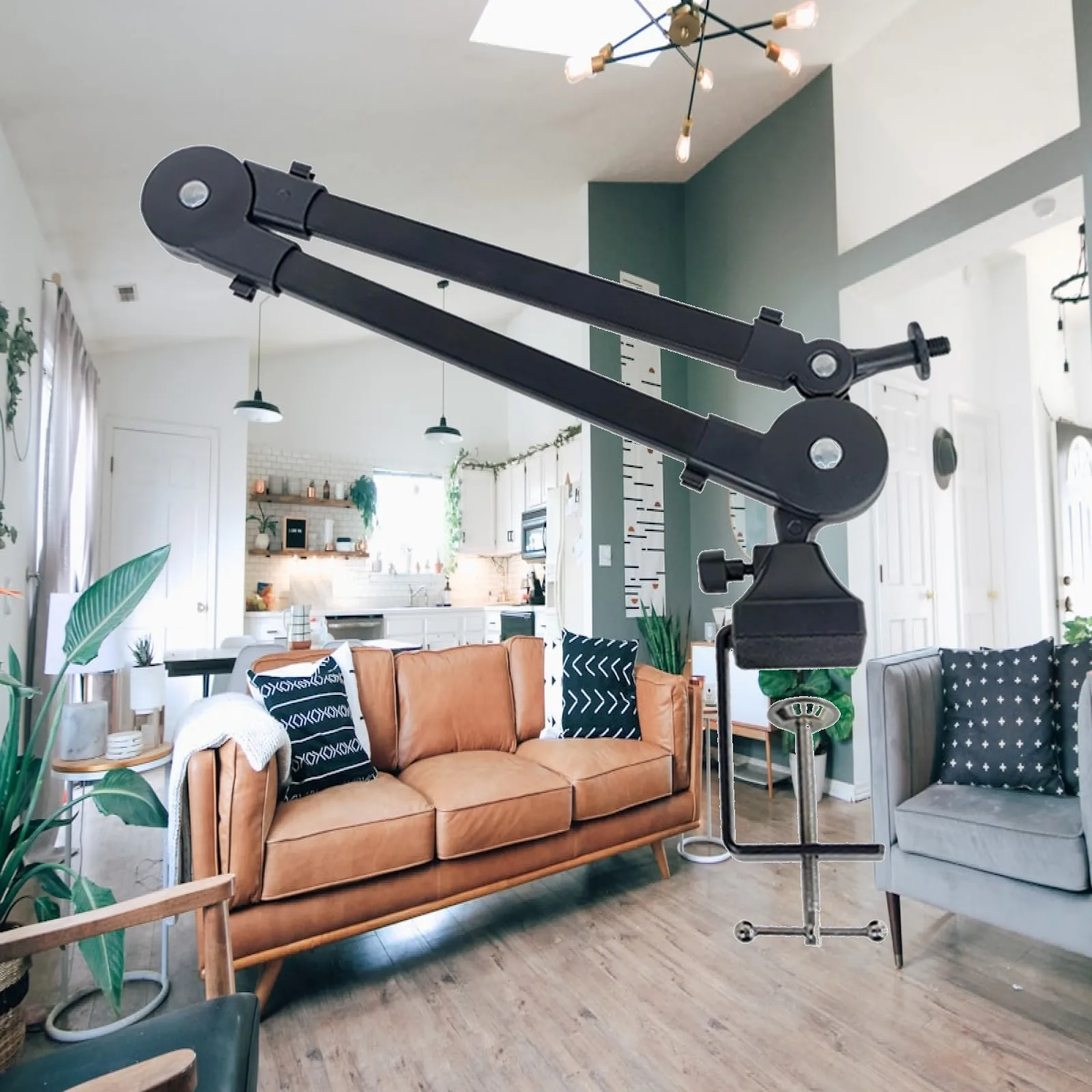 Broadcast Microphone Boom Arm 360 Rotation Heavy Duty Desk Mounted Mic Stand for Gaming Streaming Video