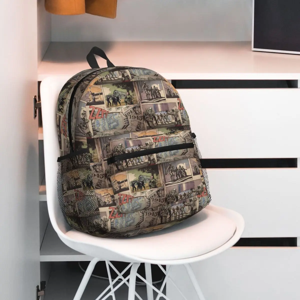 COD Zombies Kino Der Toten Loading Screen Backpack Daypack Large Capacity Children BookBag School Bag Shoulder Bags
