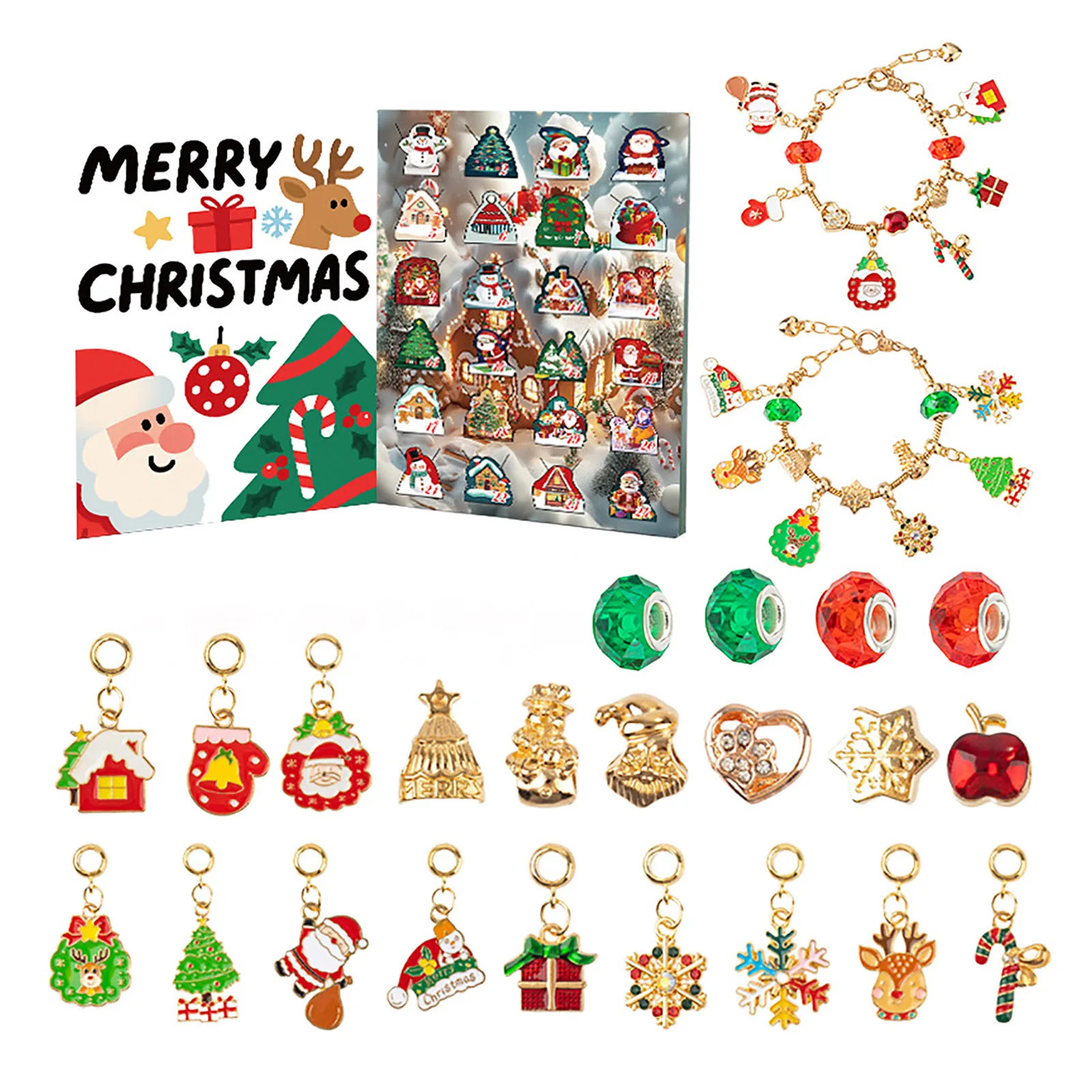 Minuterie de jeu d'une Minute, calendrier de l'avent de noël, Bracelets pour filles, compte à rebours de 24 jours, bijoux à bricoler soi-même, Console Cutlass