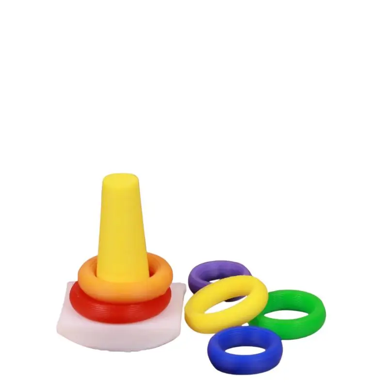 Puzzle Development Intelligence Rainbow Tower Baby Toy Gift Stack Ring 2 Sets Dollhouse Early Learning Rainbow Stacking Toys