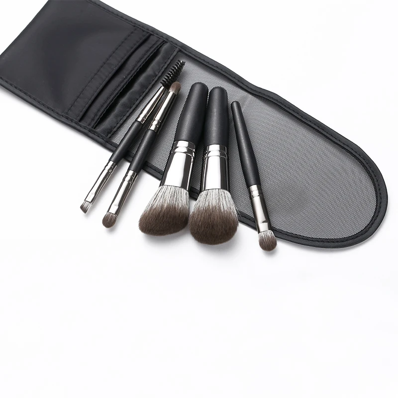 Factory Price Vegan Synthetic Hair Unique Double Sided Portable Cosmetic Brush Kit No Logo Mini Makeup Brushes Set