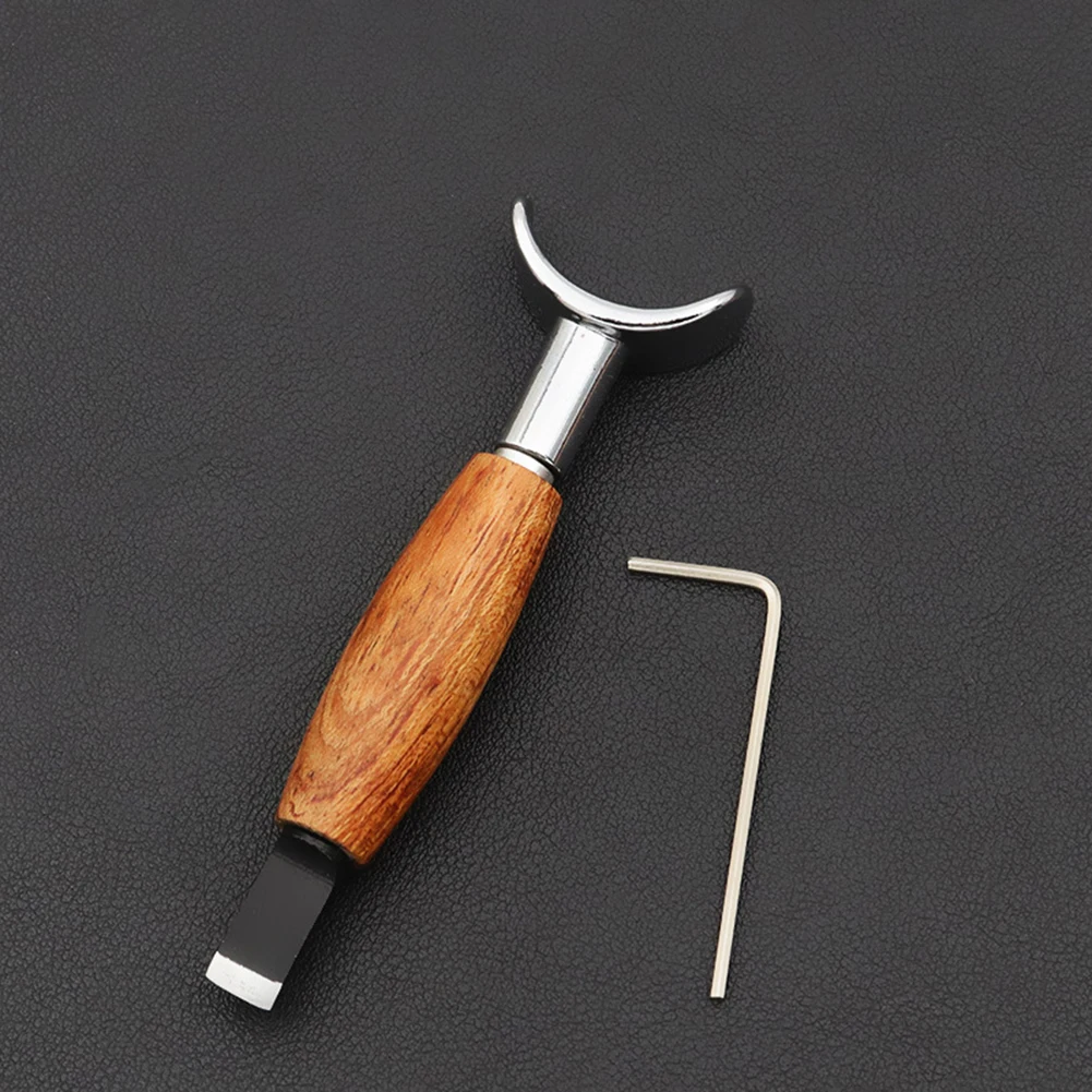 New Leather Carving Rotary Tool Handmade DIY Stainless Steel Pear Wood Handle Leathercraft Tool Sets