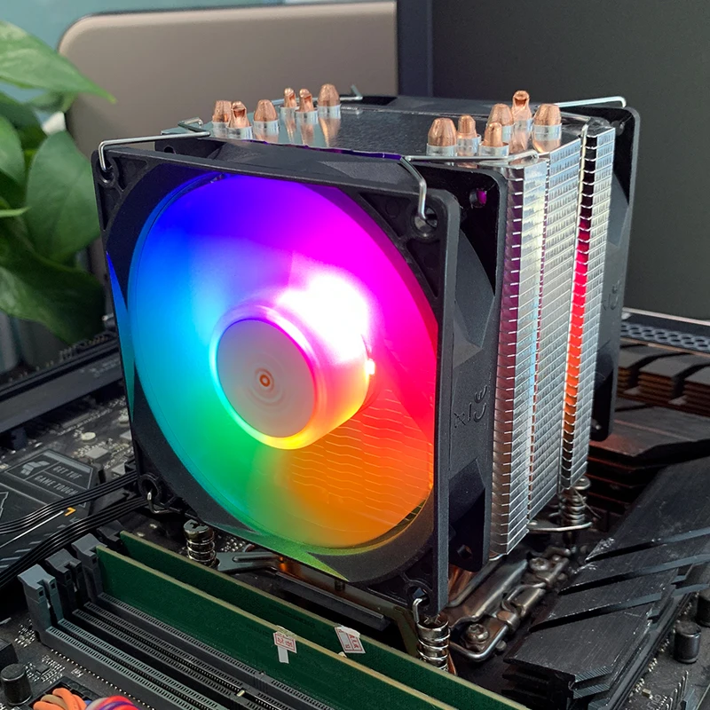 X99 CPU Processor Cooler 4PIN Quiet Ventilador 6 Heat Pipes 2011 1700 CPU Cooling Fan for Intel LGA 1150 1151 1155 X79 AM4 AM3