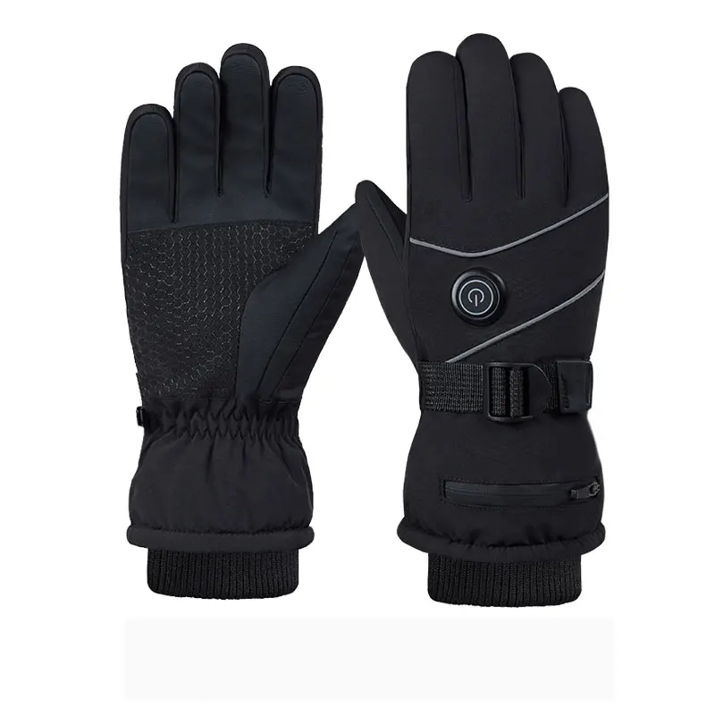 Wholesale 7.4v Winter Outdoor Waterproof Battery Rechargeable Heating Gloves Warm Heating Motorcycle Racing Gloves