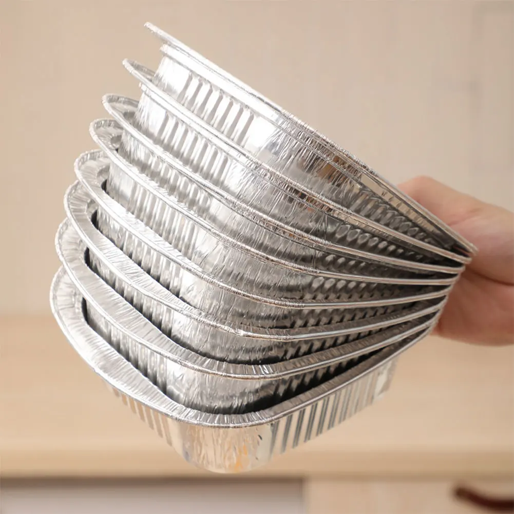 10/20 stücke Aluminium Einweg backform 6/7/8/9/16/18 Zoll Zinn folie Backform Folien schale Pfanne für Luft fritte use Backen Kochen Lagerung