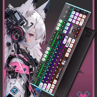 Dareu Anime Theme Mechanical Keyboard Wired Led Backlight Pudding Keycap Multiple Axes Available Ergonomic Office Game Universal