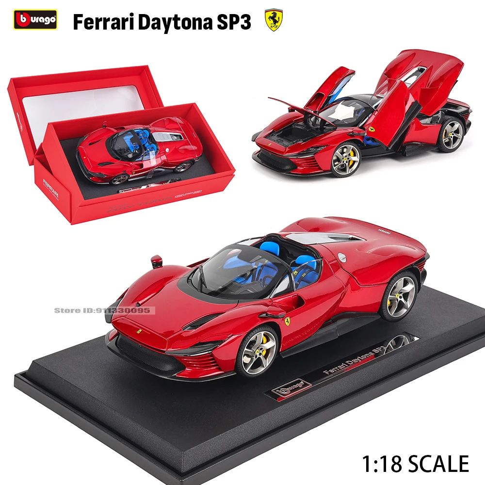 

Bburago 1:18 Ferrari DAYTONA SP3 Exquisite gift box Car Model Boy Big Toy Static Die Cast Vehicles Collectible Model Car Toys