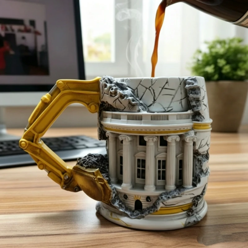 3D Excavator Breaking Building - đánh giá và giá Coffee Tea Break