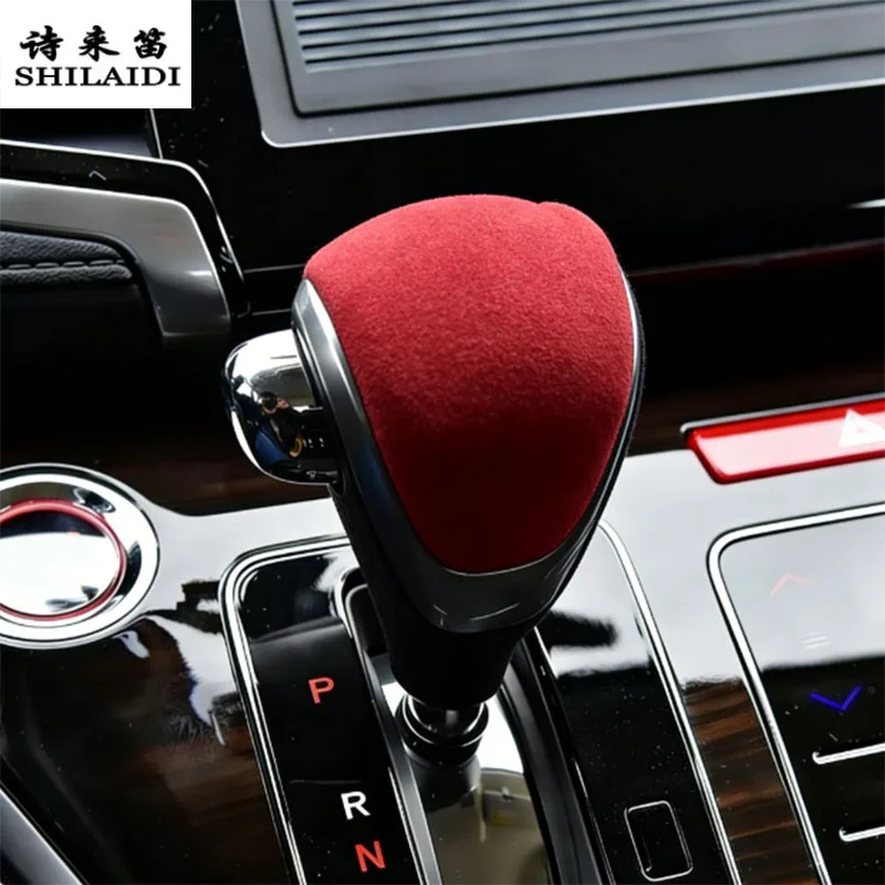 Suede leather Car Wrapping ABS For Honda Odyssey Elysion 2016-2021 Gear Shift Knobs Head Cover Sticker Accessories Auto Trim