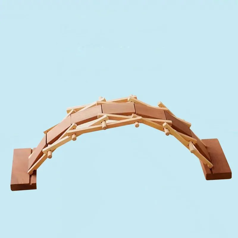 Chinese Ancient Arch Bridge Mortise Tenon Structure Decora Model Children Handmade DIY Model Luban Lock Material Package ZF436