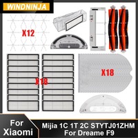 Spare Parts For Xiaomi Mijia 1T 1C 2C STYTJ01ZHM For Dreame F9 Robot Vacuum Main Side Brush HEPA Filter Dust Box Mop Pads Parts