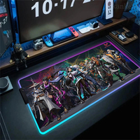 Gamer Neon Mousepad Gaming Valorant RGB Mouse Pad XXL LED With Backlit Computer Table Mats Rubber Antislip HD Desk Mat 900x400