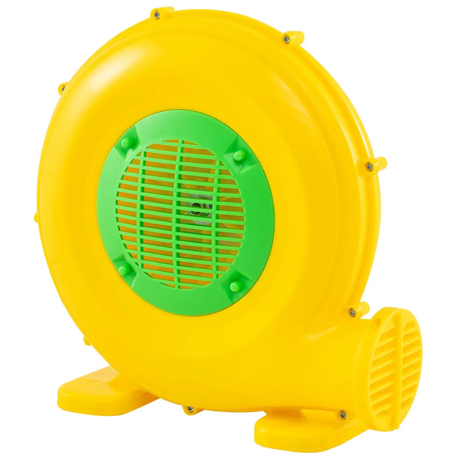 Soplador de aire, ventilador de bomba de aire de 450 W con mango conveniente y estacas de tierra, soplador eléctrico de 1650 pa para casa de rebote inflable