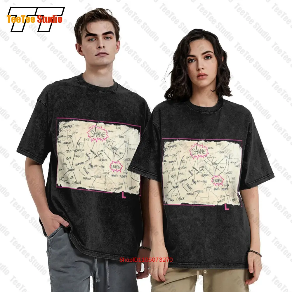 The L Word Chart Logo Shane Lauren Vintage Oversized T-Shirt ESX0