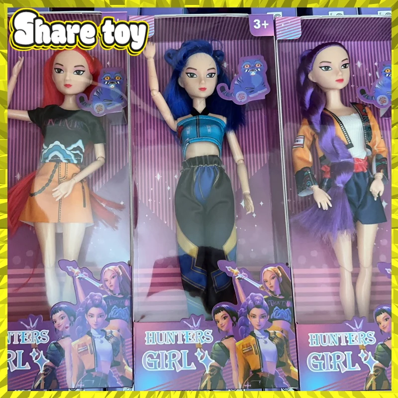 

2025 Kpop Demon Hunters Action Figure Toy Rumi Mira Zoey Beautiful Princess Baby Girl Vinyl Figurines Model Dolls Girl Xmas Gift